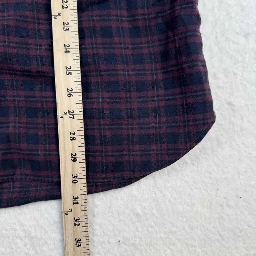 Vince Shirt Mens Size 2XL Red Plaid Flannel Classic Fit Long Sleeve Button Up